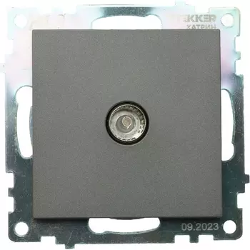 ТВ-розетка (графит) Stekker Катрин 49419