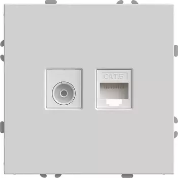 ТВ-розетка и Ethernet RJ-45 (белый) Stekker Эмили 49872