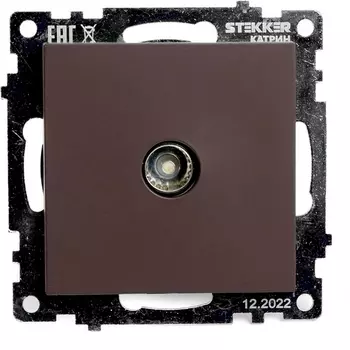 ТВ-розетка (коричневый) Stekker Катрин 49024
