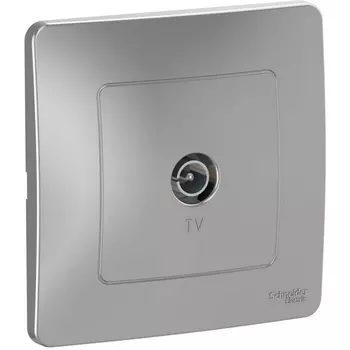 ТВ-розетка оконечная (алюминий) Systeme Electric Blanca BLNTS000013