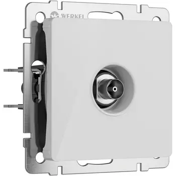 ТВ-розетка оконечная (белый акрил) Werkel W1183041 (a064018)