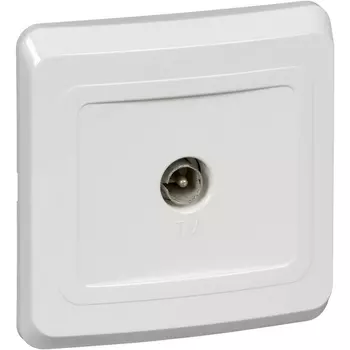 ТВ-розетка оконечная (белый) Systeme Electric Etude TVC-002b