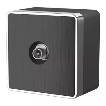 ТВ-розетка оконечная Gallant (графит рифленый) Werkel W5083004 (a051343)