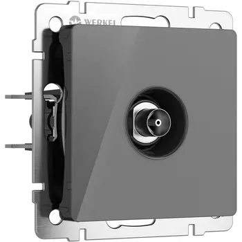 ТВ-розетка оконечная (графит акрил) Werkel W1183044 (a064096)