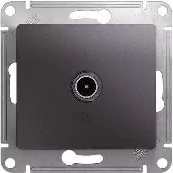 ТВ-розетка оконечная (графит) Systeme Electric Glossa GSL001393