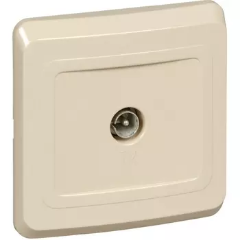 ТВ-розетка оконечная (кремовый) Systeme Electric Etude TVC-002k