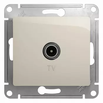 ТВ-розетка оконечная (молочный) Systeme Electric Glossa GSL000993
