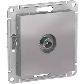 ТВ-розетка проходная (алюминий) Systeme Electric AtlasDesign ATN000391