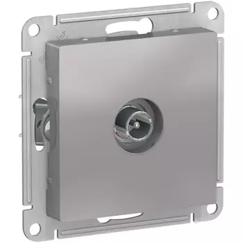 ТВ-розетка проходная (алюминий) Systeme Electric AtlasDesign ATN000392