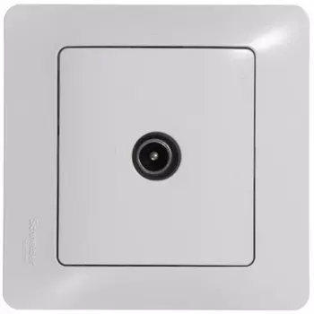 ТВ-розетка проходная (белый) Systeme Electric Glossa GSL000192