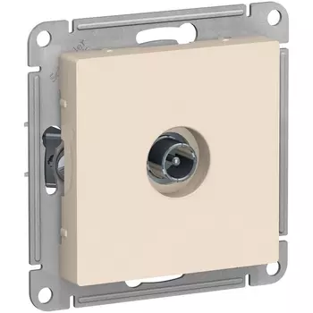 ТВ-розетка проходная (бежевый) Systeme Electric AtlasDesign ATN000292