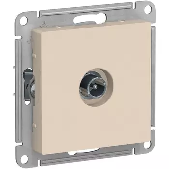 ТВ-розетка проходная (бежевый) Systeme Electric AtlasDesign ATN000291