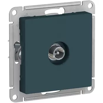 ТВ-розетка проходная (изумрудный) Systeme Electric AtlasDesign ATN000892