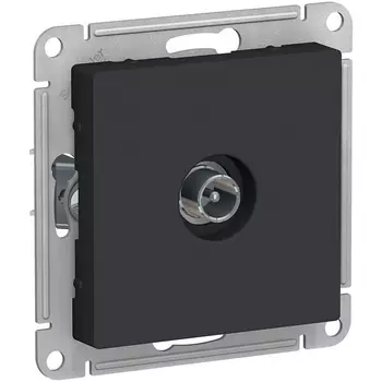 ТВ-розетка проходная (карбон) Systeme Electric AtlasDesign ATN001092