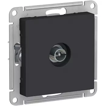 ТВ-розетка проходная (карбон) Systeme Electric AtlasDesign ATN001093