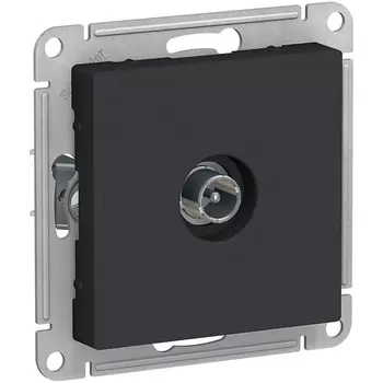 ТВ-розетка проходная (карбон) Systeme Electric AtlasDesign ATN001091