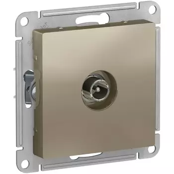 ТВ-розетка проходная (шампань) Systeme Electric AtlasDesign ATN000592