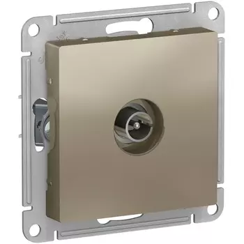 ТВ-розетка проходная (шампань) Systeme Electric AtlasDesign ATN000593