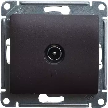 ТВ-розетка проходная (шоколад) Systeme Electric Glossa GSL000892