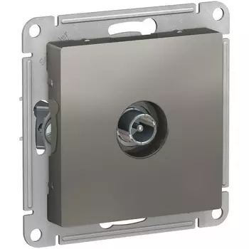 ТВ-розетка проходная (сталь) Systeme Electric AtlasDesign ATN000992