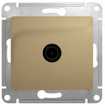 ТВ-розетка проходная (титан) Systeme Electric Glossa GSL000492