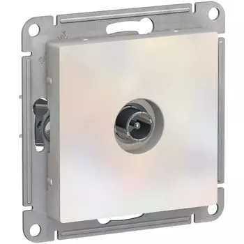 ТВ-розетка проходная (жемчужный) Systeme Electric AtlasDesign ATN000491