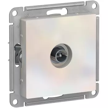 ТВ-розетка проходная (жемчужный) Systeme Electric AtlasDesign ATN000493