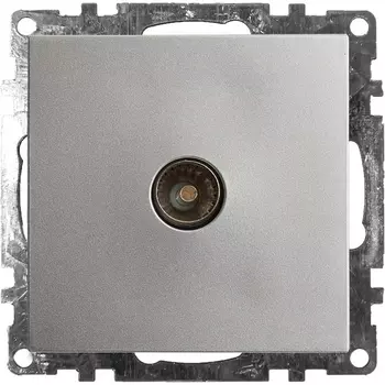 ТВ-розетка (серебро) Stekker Катрин 39586