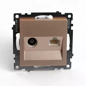 ТВ-розетка (шампань) Stekker Катрин 49184