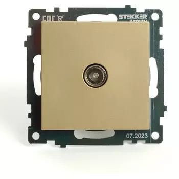 ТВ-розетка (золото) Stekker Катрин 49228