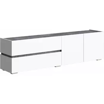 ТВ-тумба Атлон (Атлон белый / бетон темный) Woodville арт.563520