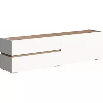 ТВ-тумба Атлон (Атлон белый / дуб вотан) Woodville арт.563521