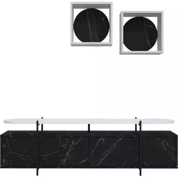 ТВ тумба HANLEY TV UNIT (Дерево/Белый) LEVE