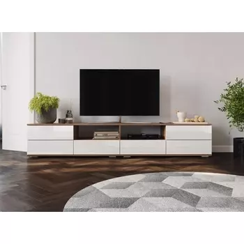 ТВ-тумба Маллоу (Маллоу дуб вотан / белый глянец) Woodville арт.563533