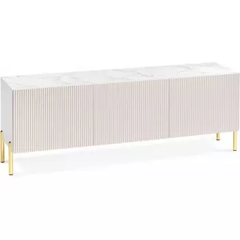 ТВ-тумба Woodville Эмелин белый / сабия / латте арт.533413