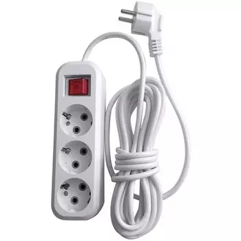 Удлинитель 3-х местный 5 метров с заземлением Stekker Home 39199