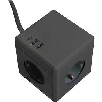 Удлинитель 3-х местный с заземлением 2хUSB Type A+C Stekker Comfort 49657