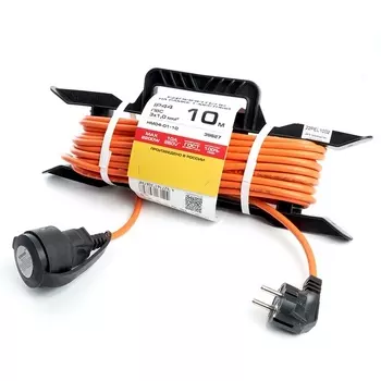 Удлинитель одноместный с заземлением 10 метров на рамке Stekker Home 39627