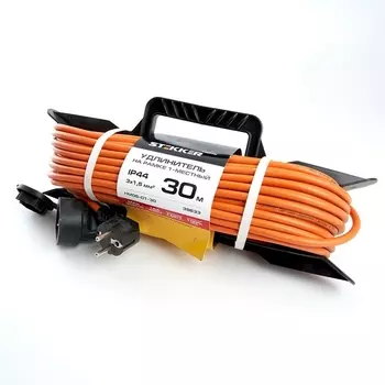 Удлинитель одноместный с заземлением 30 метров на рамке Stekker Home 39633