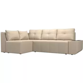 Угловой диван Амадэус левый (экокожа бежевая) Лига Диванов 109701L