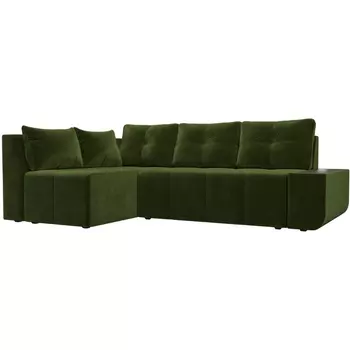 Угловой диван Амадэус левый (микровельвет зеленый) Лига Диванов 109692L