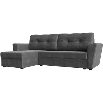 Угловой диван Амстердам лайт левый (рогожка серая) Лига Диванов 112467L