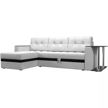 Угловой диван Атланта М левый (экокожа белая) Лига Диванов 28460L