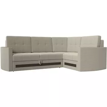 Угловой диван Белла правый угол (Рогожка/Бежевый) Лига Диванов 117656