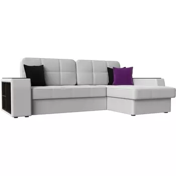 Угловой диван Брюссель правый (экокожа белая) Лига Диванов 29395