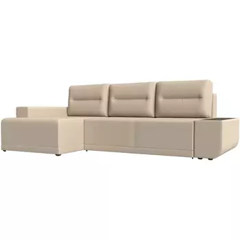 Угловой диван Чикаго левый (экокожа бежевая) Лига Диванов 110763L