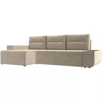 Угловой диван Чикаго левый (микровельвет бежевый) Лига Диванов 110744L