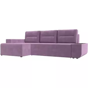 Угловой диван Чикаго левый (микровельвет сиреневый) Лига Диванов 110759L