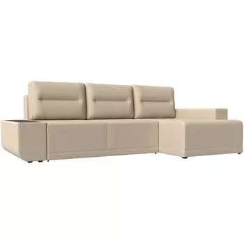 Угловой диван Чикаго правый (экокожа бежевая) Лига Диванов 110763