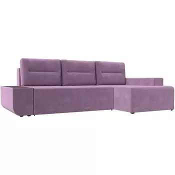 Угловой диван Чикаго правый (микровельвет сиреневый) Лига Диванов 110759